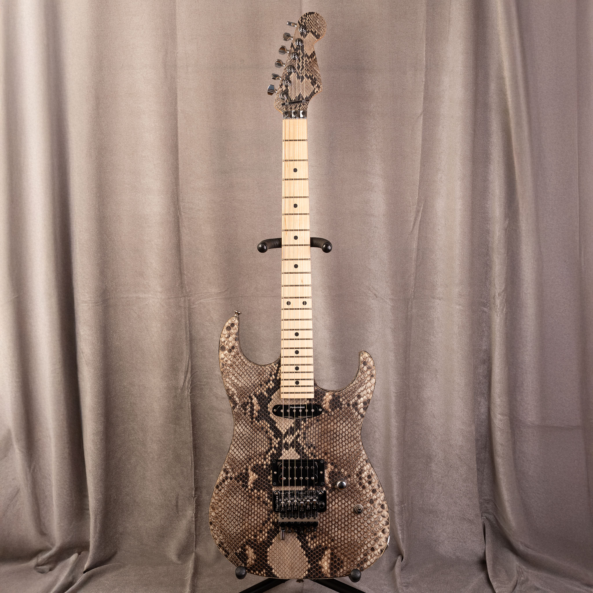 Performance Guitar | Custom Snake Skin Guitar / Maple Fingerboard