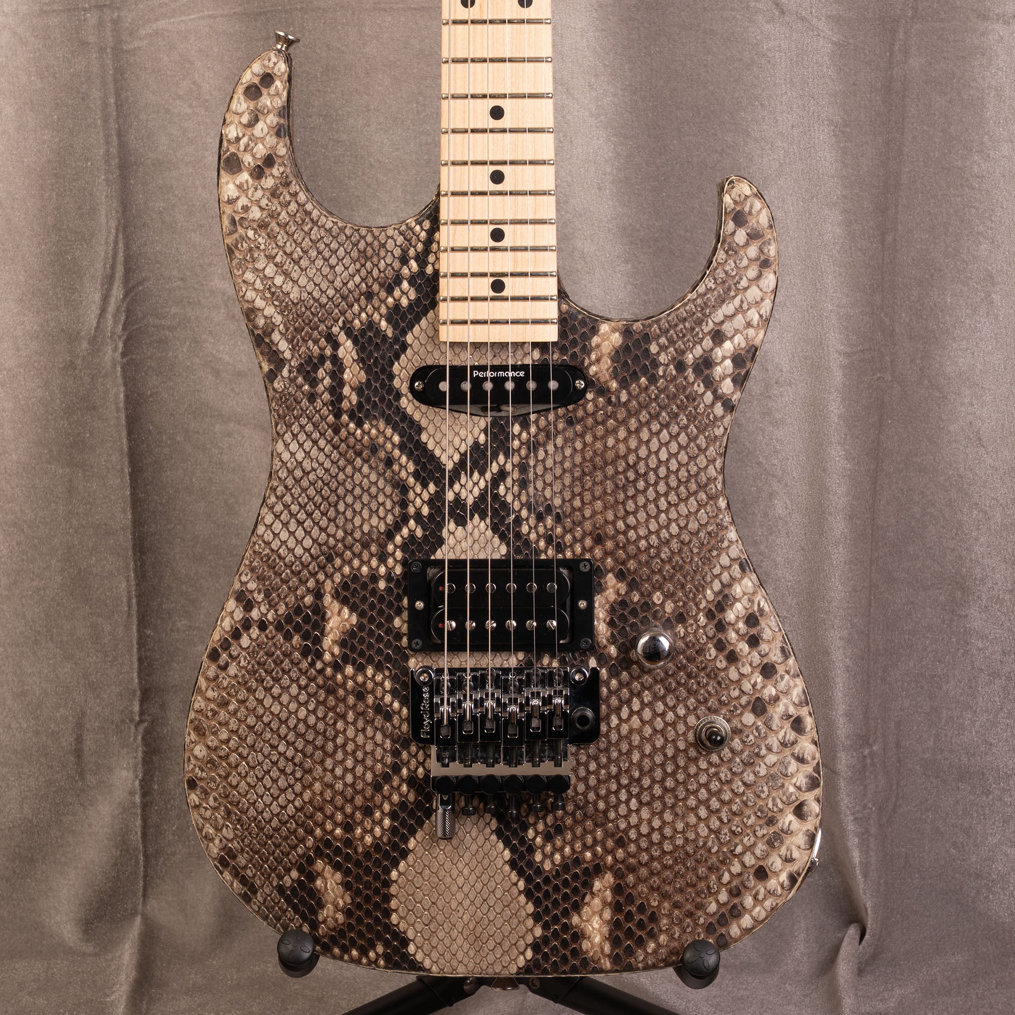 Performance Guitar | Custom Snake Skin Guitar / Maple Fingerboard