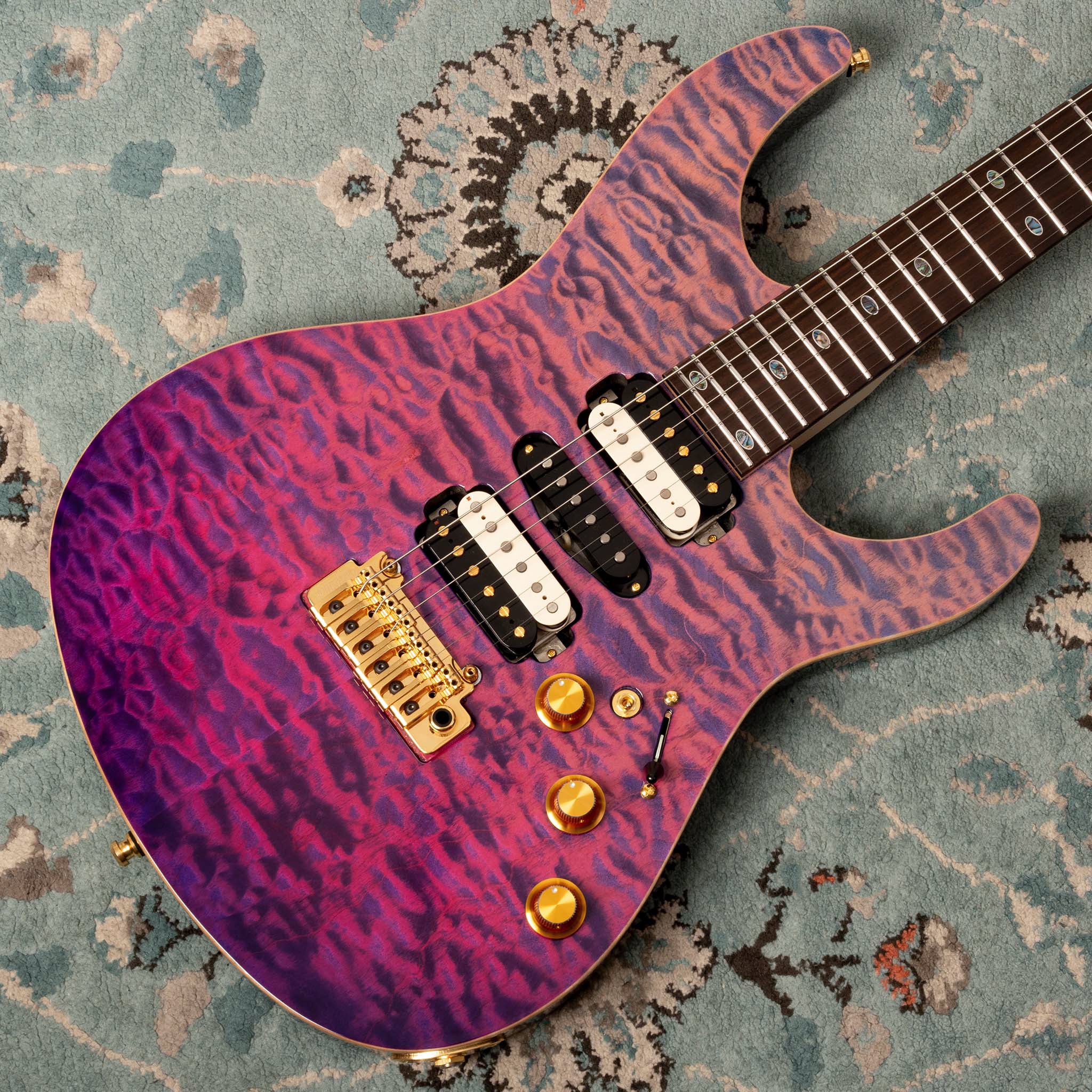 Freedom Custom Guitar Research | OS Hydra 24F-2Point (Hydrangea)