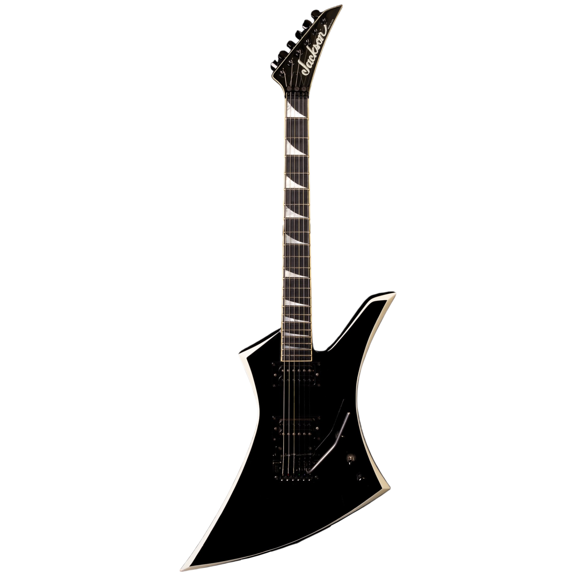 Jackson | USA Custom Shop Kelly Black With White Bevels and Kahler 1986