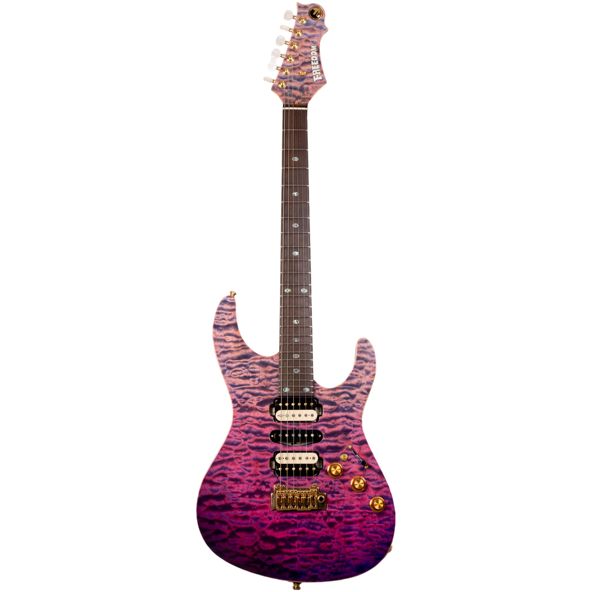 Freedom Custom Guitar Research | OS Hydra 24F-2Point (Hydrangea)